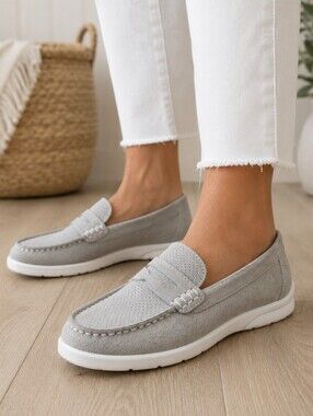 Bass Stern Penny Coastal Preppy Minimalist Suede Comfort Penny Loafer 8M